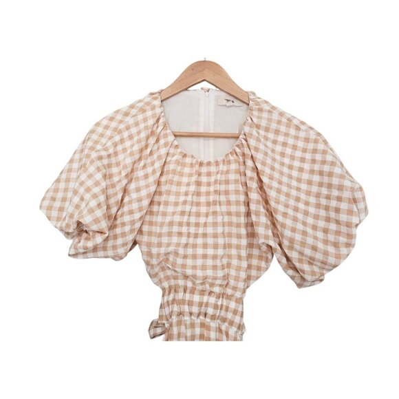 Women's - Mable Gingham Cutout Dress, Size Small - Picture 4 of 12